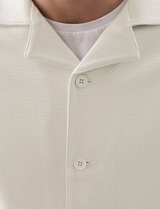 Pure Cotton Waffle Overshirt