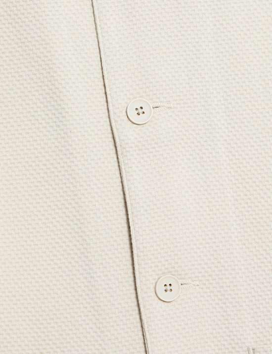 Pure Cotton Waffle Overshirt