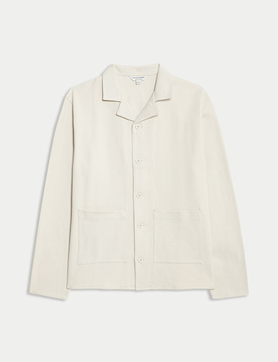 Pure Cotton Waffle Overshirt