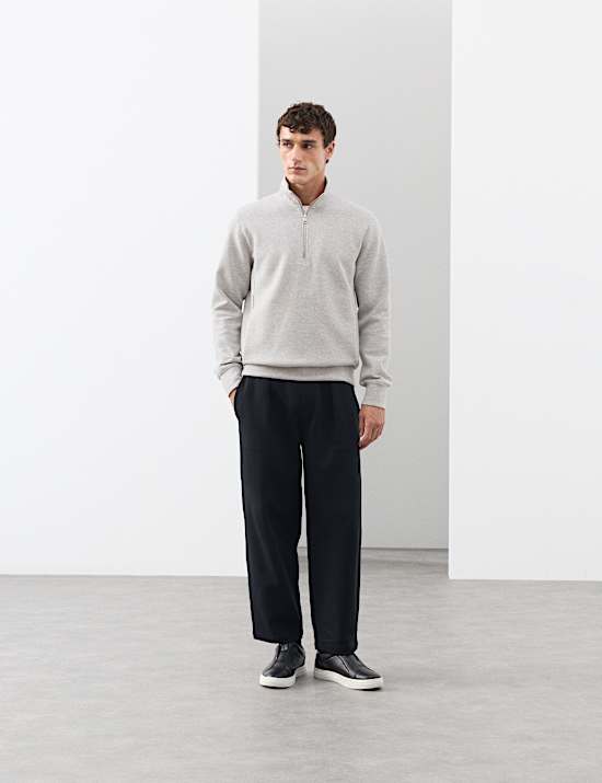 Cotton Rich Half Zip Sweatshirt