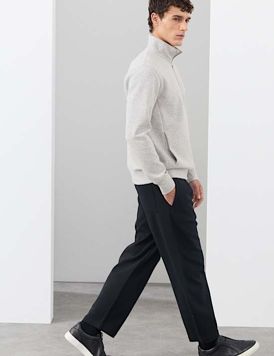 Cotton Rich Half Zip Sweatshirt