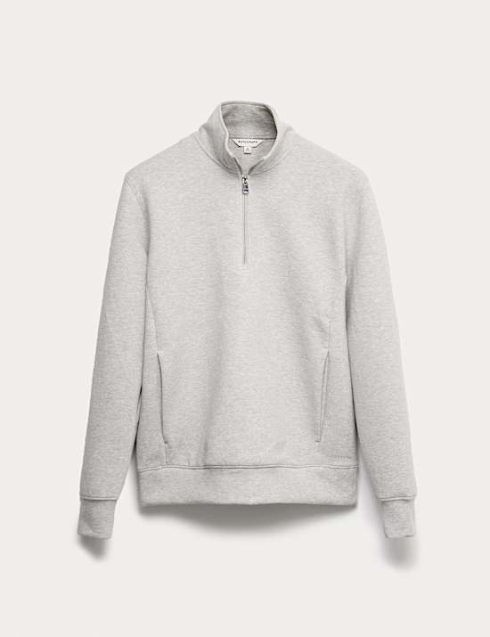 Cotton Rich Half Zip Sweatshirt