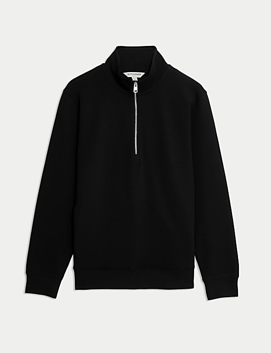 Cotton Rich Half Zip Sweatshirt