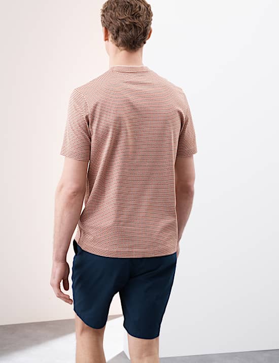 Pure Cotton Jacquard T-Shirt