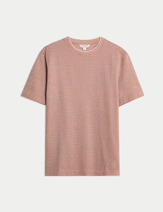 Pure Cotton Jacquard T-Shirt