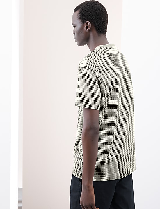 Pure Cotton Jacquard T-Shirt