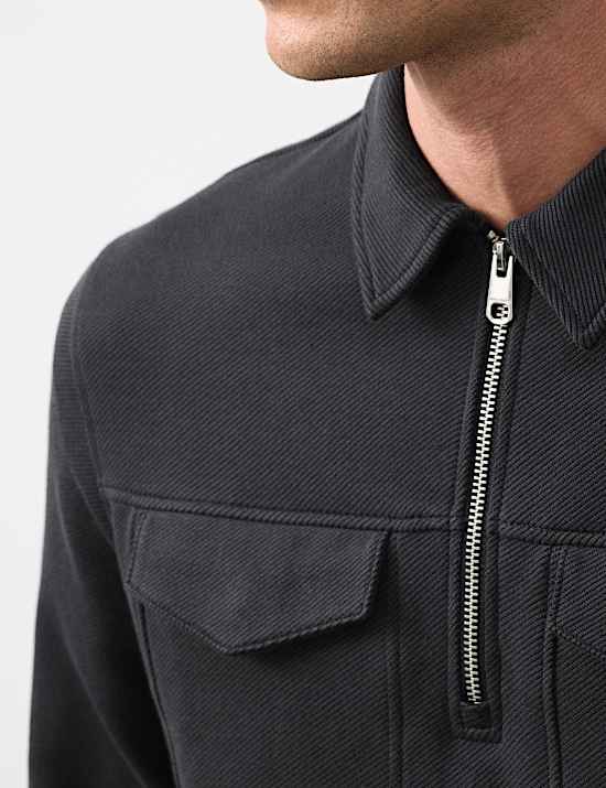 Cotton Rich Half Zip Sweatshirt