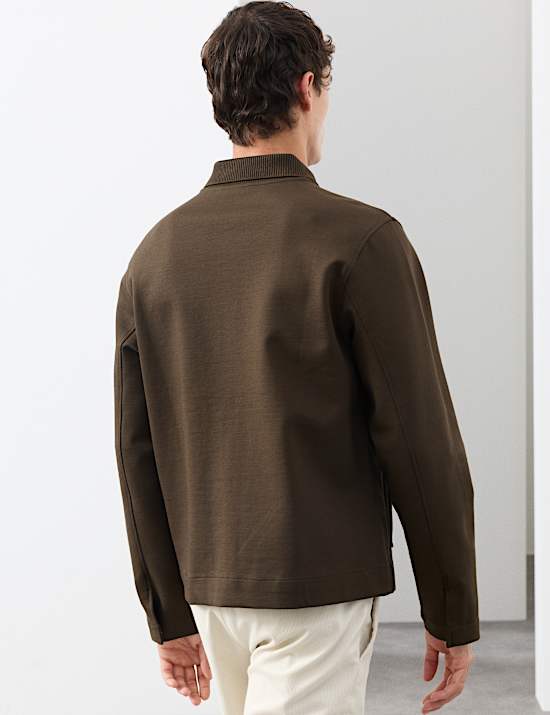 Katoenrijk overshirt met rits