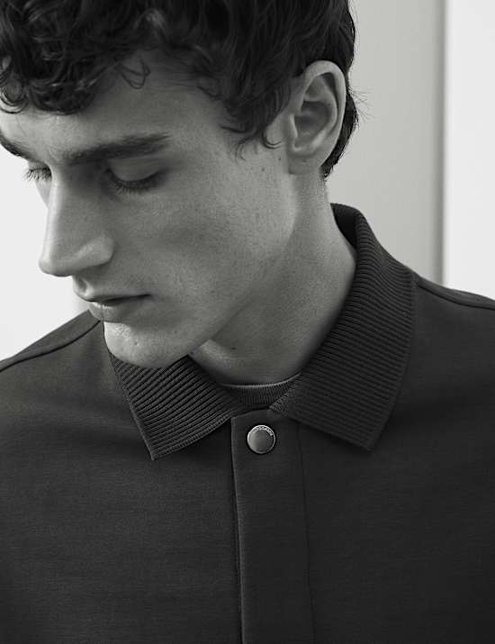 Katoenrijk overshirt met rits