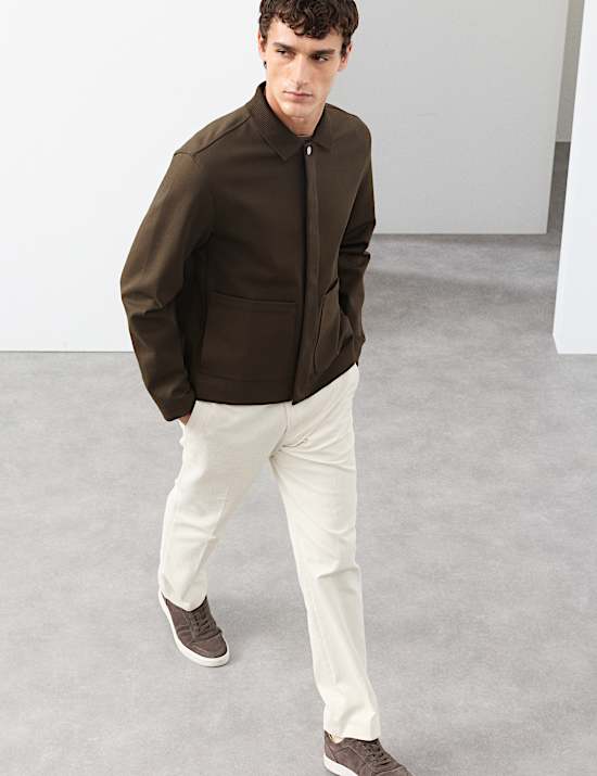 Katoenrijk overshirt met rits