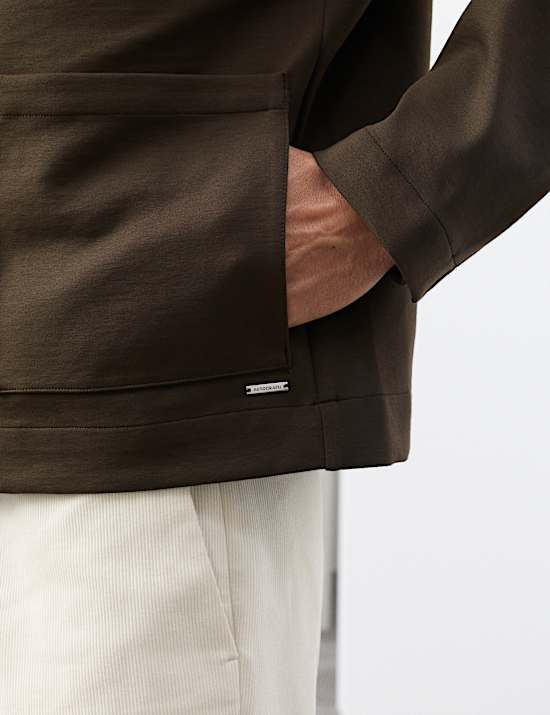 Katoenrijk overshirt met rits