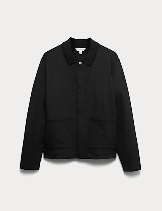 Cotton Rich Zip Up Overshirt