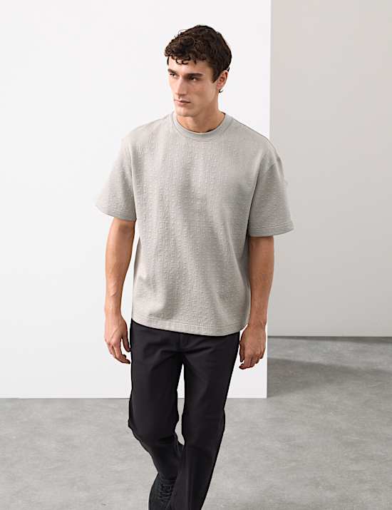 Cotton Rich Jacquard Scuba T-Shirt