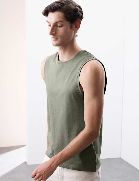Pure Supima&reg; Cotton Crew Neck Vest