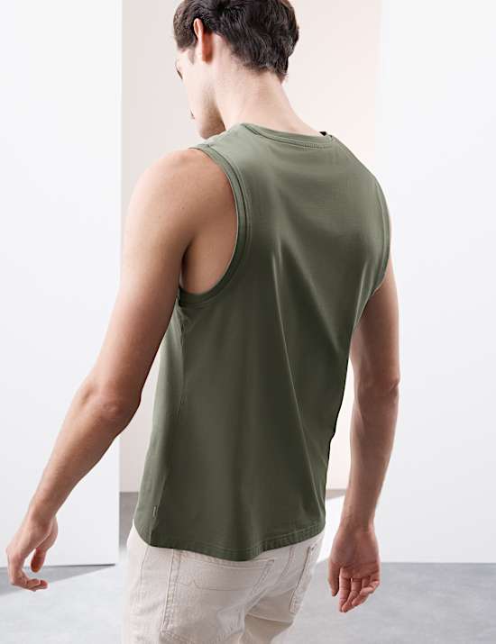 Pure Supima&reg; Cotton Crew Neck Vest