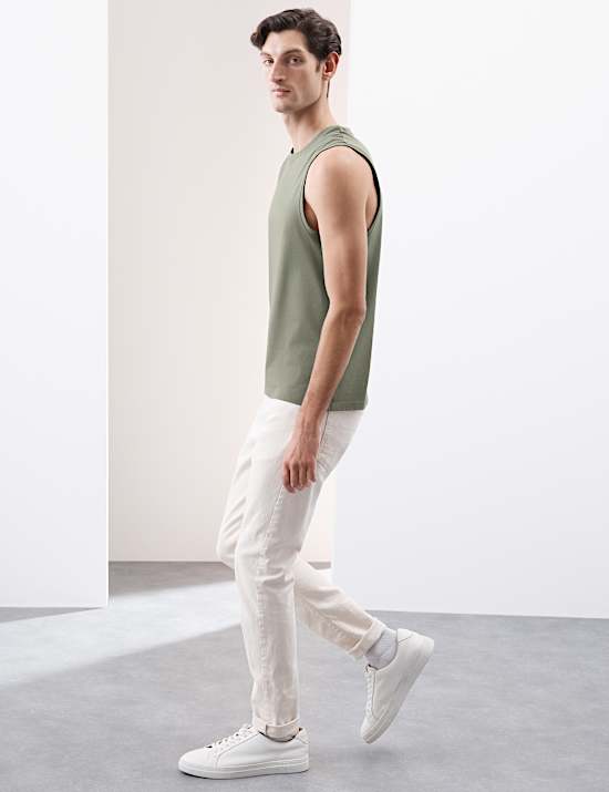 Pure Supima&reg; Cotton Crew Neck Vest