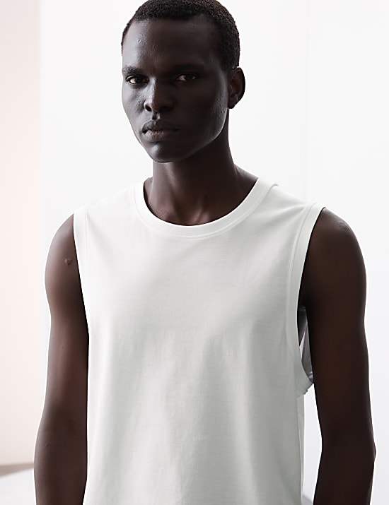 Maillot de corps en coton Supima&reg; &agrave; col rond