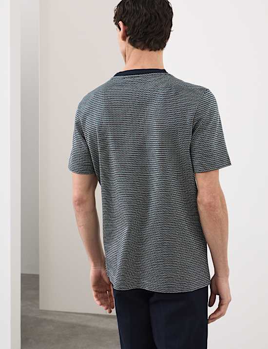 Pure Cotton Jacquard T-Shirt