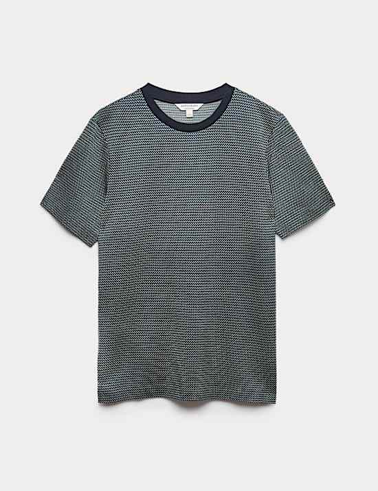 Pure Cotton Jacquard T-Shirt