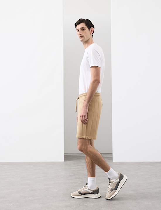 Regular Fit Cotton Rich Textured Shorts