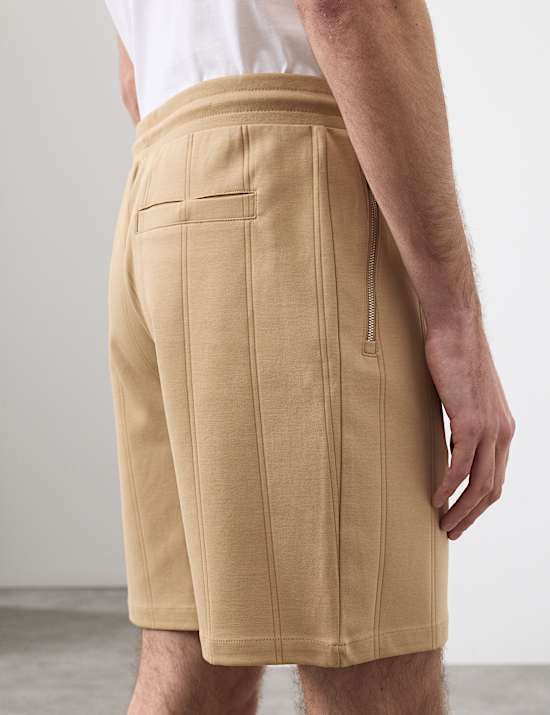 Regular Fit Cotton Rich Textured Shorts