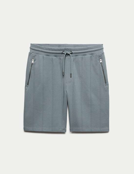 Regular Fit Cotton Rich Textured Shorts