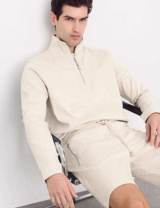 Regular Fit Cotton Rich Textured Shorts