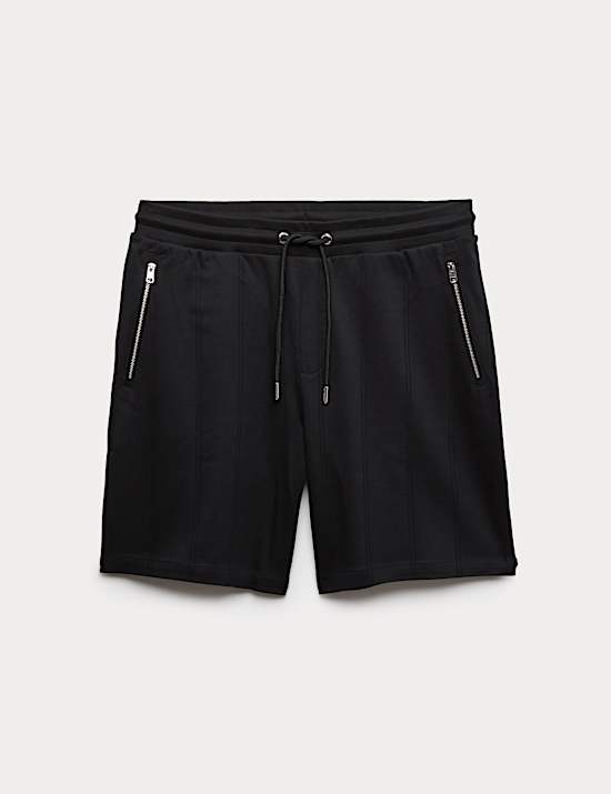 Regular Fit Cotton Rich Textured Shorts