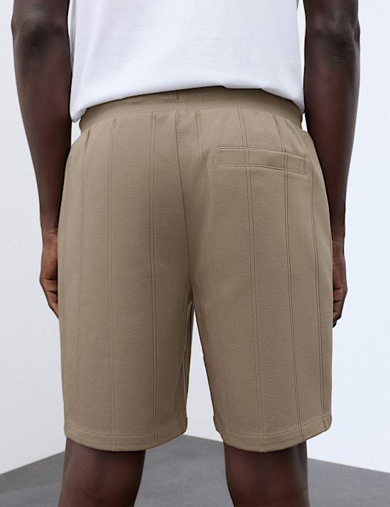 Regular Fit Cotton Rich Textured Shorts