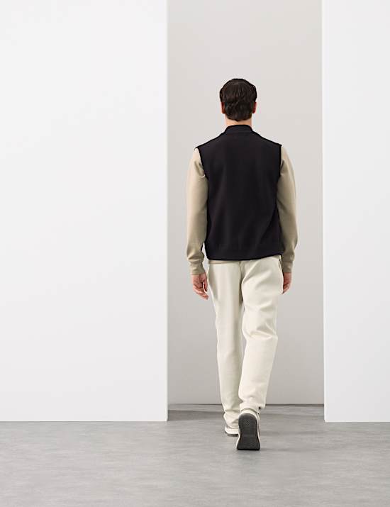 Cotton Rich Pintuck Straight Leg Joggers