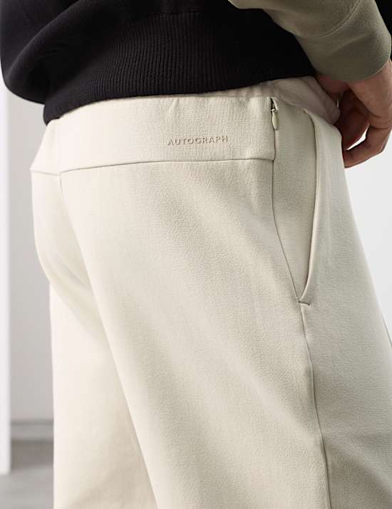 Cotton Rich Pintuck Straight Leg Joggers