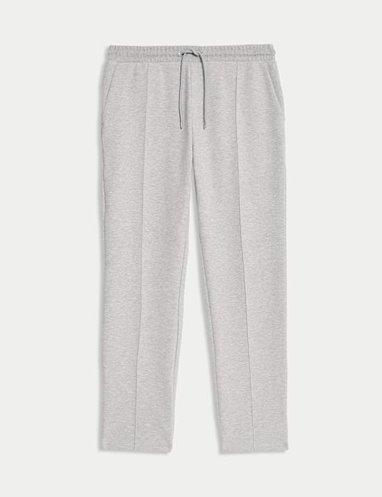 Cotton Rich Pintuck Straight Leg Joggers
