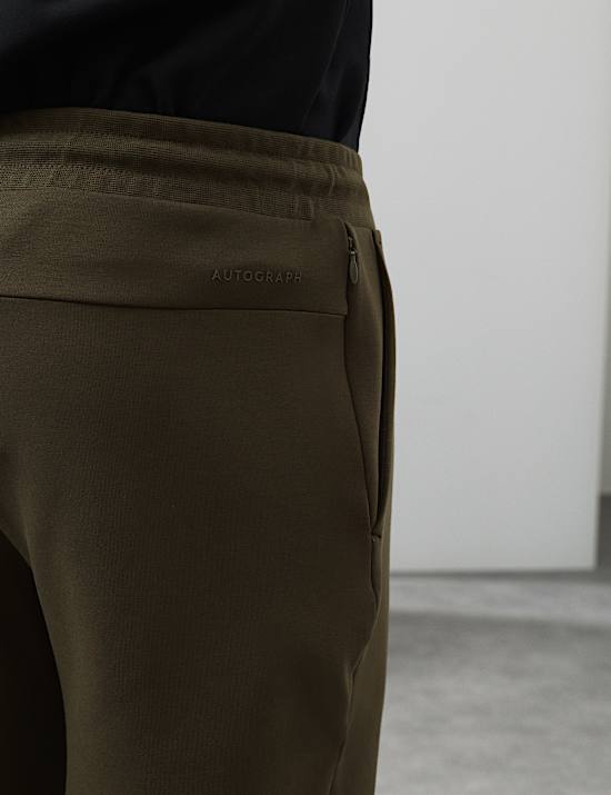 Pantalon de jogging droit en coton à motif nervuré