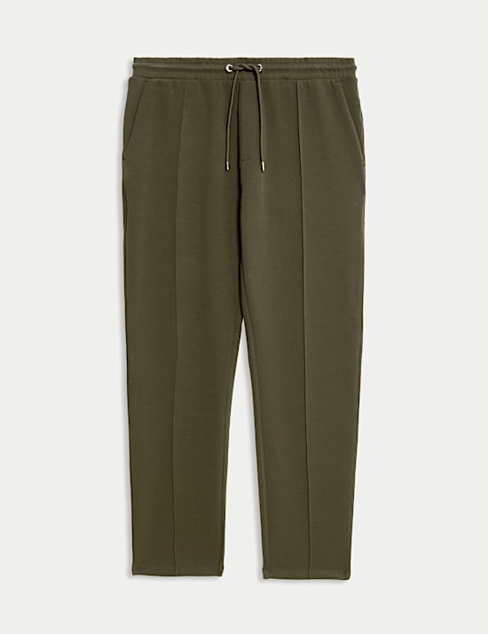 Cotton Rich Pintuck Straight Leg Joggers