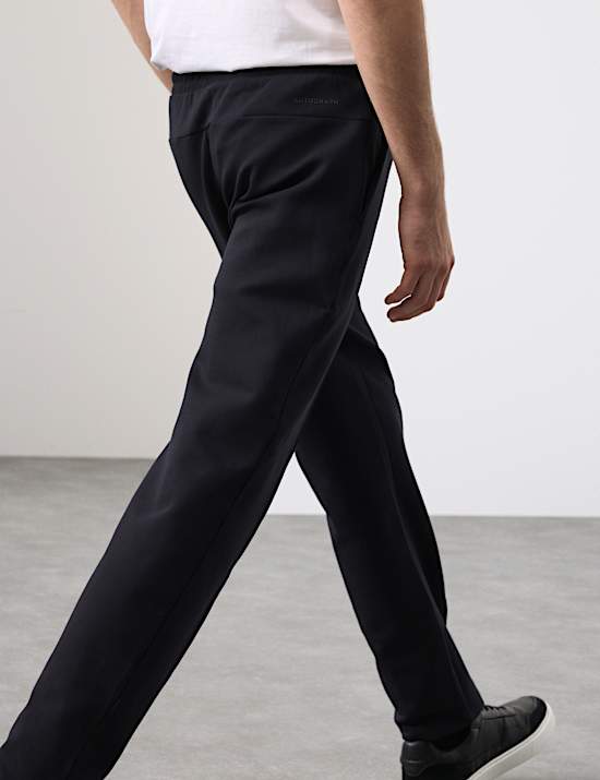 Cotton Rich Pintuck Straight Leg Joggers