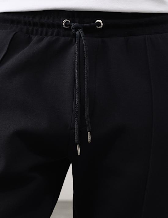 Cotton Rich Pintuck Straight Leg Joggers