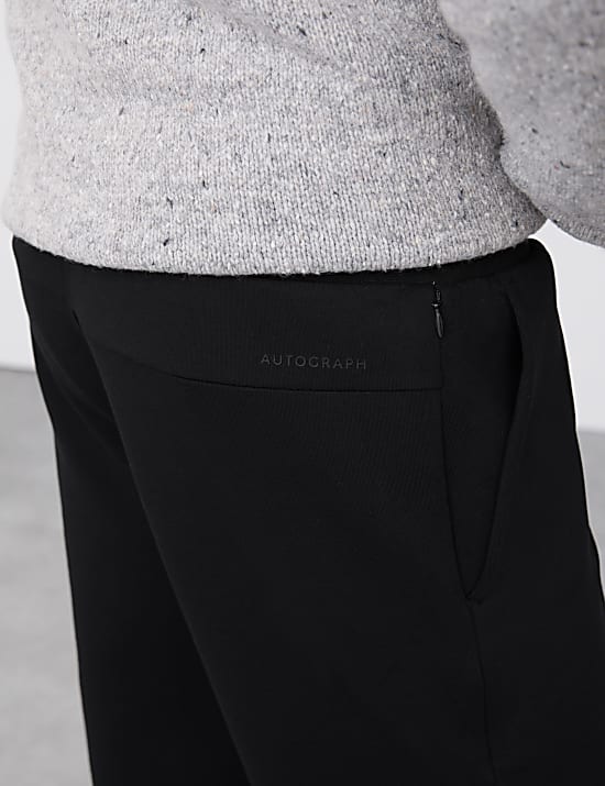 Cotton Rich Pintuck Straight Leg Joggers