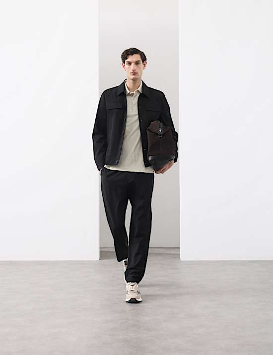 Pure Cotton Textured Polo Shirt