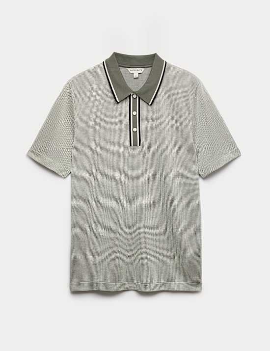 Zacht, modalrijk poloshirt met bies