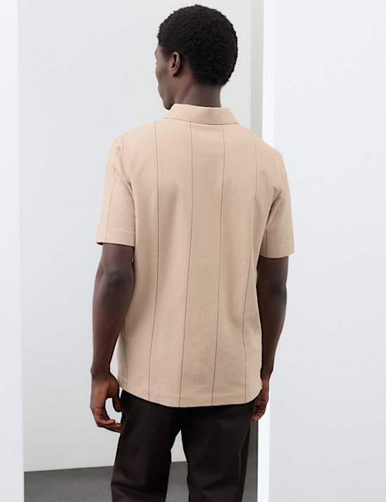 Supima&reg; Cotton Rich Striped Polo Shirt