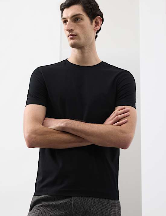 Pure Supima&reg; Cotton Slim Fit Crew Neck T Shirt