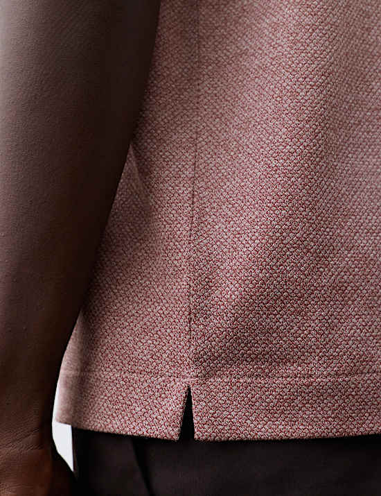 Pure Cotton Textured Polo Shirt