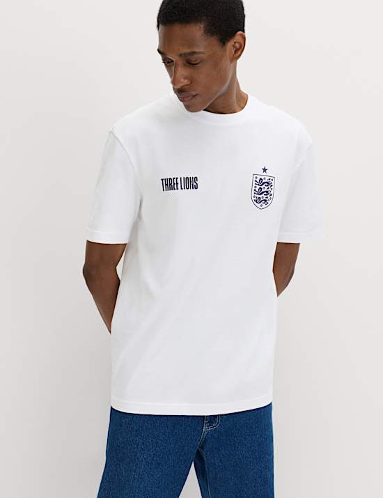 Pure Cotton Crew Neck Graphic T-Shirt