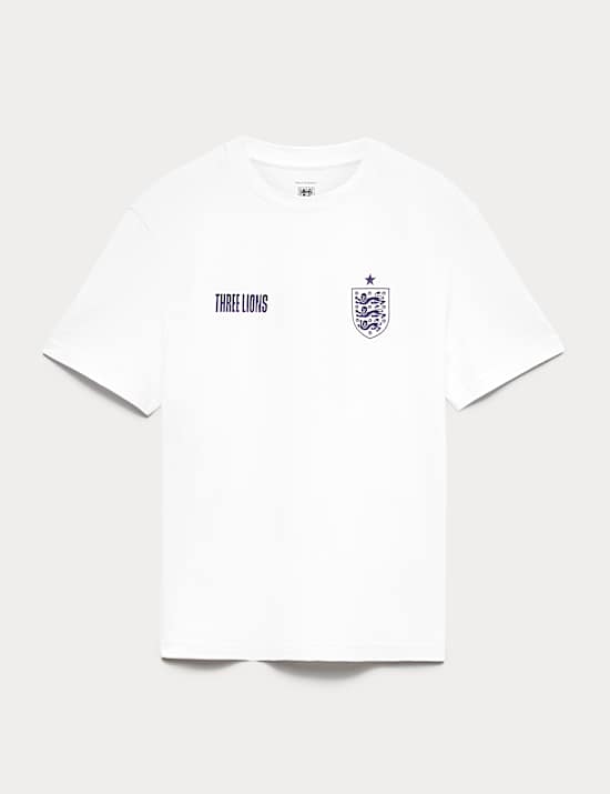 Pure Cotton Crew Neck Graphic T-Shirt