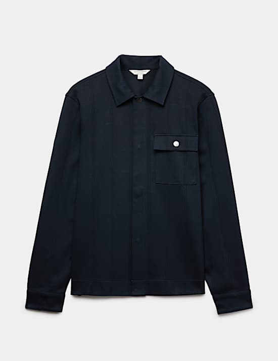 Surchemise 100 % coton maille saut&eacute;e