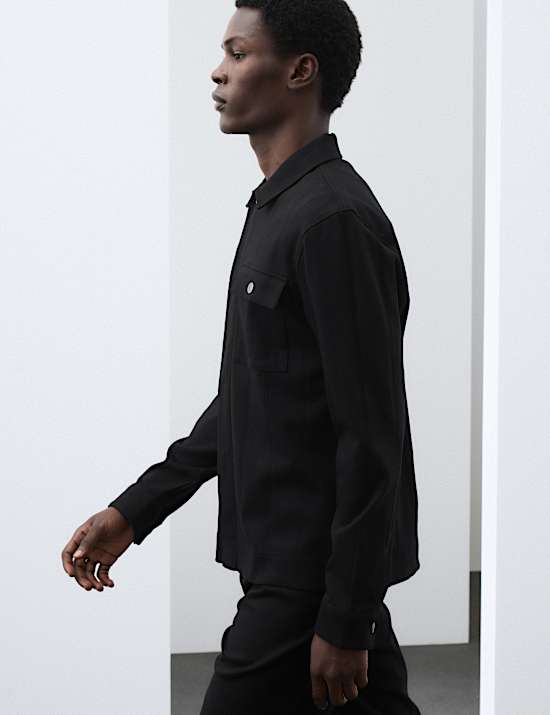Pure Cotton Drop Needle Overshirt