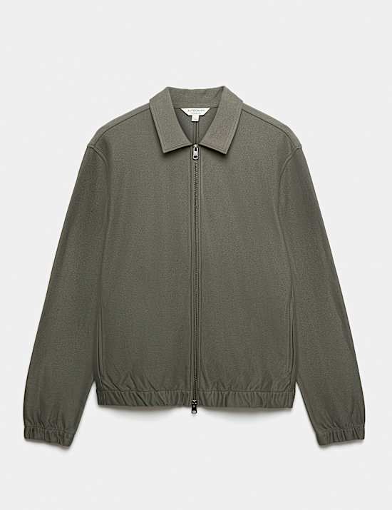 Surchemise zipp&eacute;e 100 % coton serg&eacute;