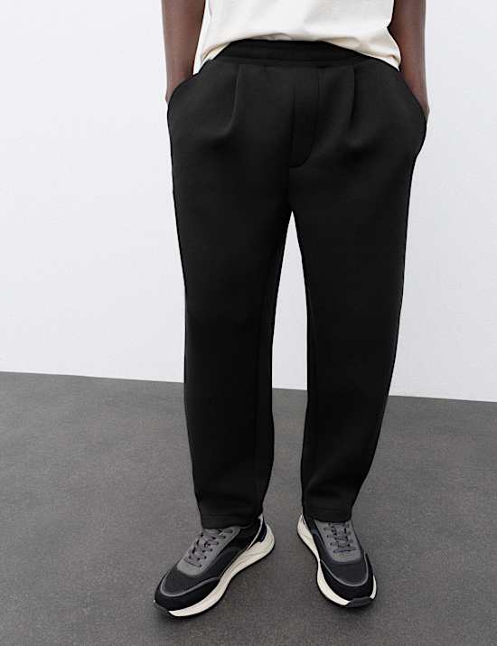 Pantalon de jogging coupe barrel en scuba