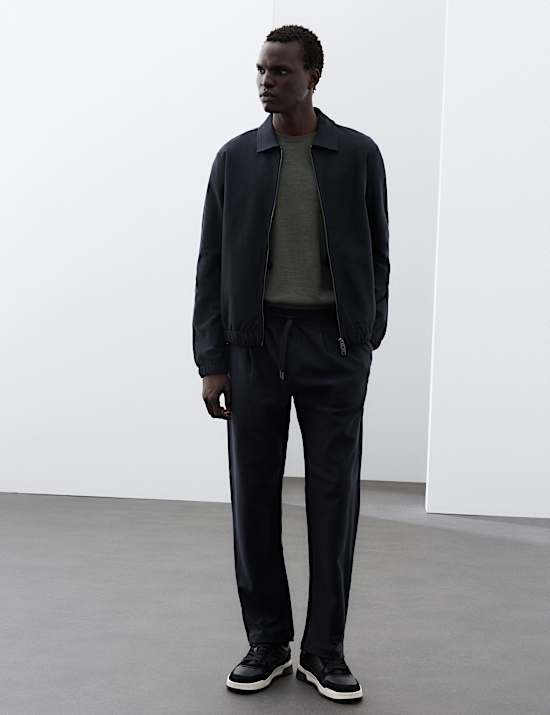 Pure Cotton Twill Single Pleat Trousers