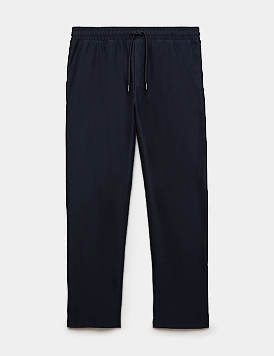 Pure Cotton Twill Single Pleat Trousers